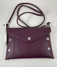 Cartera morada para mujer SONDRA ROBERTS SQUARED nueva con etiquetas