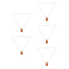 5pcs Glass Perfume Bottle Necklace | 3ml Essential Oil Diffuser Bottle with