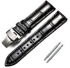 Para Reloj Citizen Eco-Drive Correa Cuero Genuino Cierre 18mm 20mm 22mm