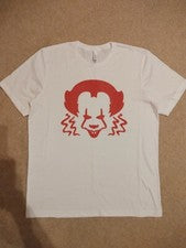 Camisa PENNYWISE / IT (2017,2019) HEAD MINIMALIST - XL BLANCA, ROJA Diseño