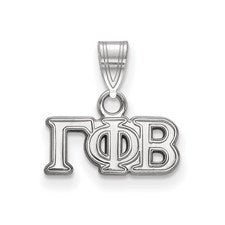 LogoArt Gamma Phi Beta Hermandad Letras Griegas Pequeño Colgante Esterlina/Oro