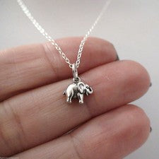 Pequeño collar de elefante - plata de ley 925 - dije animal de fuerza regalo