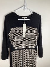 Nuevo con etiquetas Vestido Suéter Spense Para Mujer Talla M Patrón de Panal Hasta la Rodilla Negocios