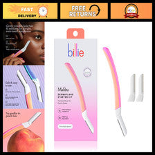 Dermaplane Starter Kit - Mango reutilizable y 3 cuchillas - Eliminar vello facial, forma