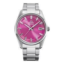 Reloj ORIENT RA-AC0R07P Hombre Automático Acero Correa Acero Esfera Morado Nuevo