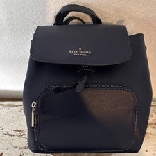 Mochila Kate Spade New York Azul Marino Bolso de Diseñador para Mujer, Acento con Cremallera, Ajustable...