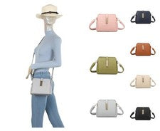 Bolso cruzado de cuero sintético para mujer Bolso de hombro de noche con varios compartimentos