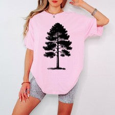 Camiseta Tree Nature para mujer estilo grabado botánico