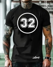 32 Camiseta Para Hombres Estilo Informal Logo Vibrante Moda Estilo Suave Camisa Cuello Redondo