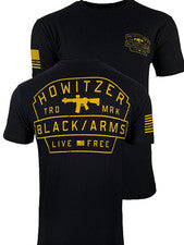 Camiseta estilo obús para hombre insignia de brazos gruñido militar MFG