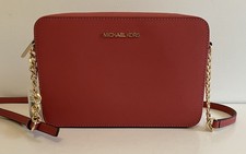 Bolso Bandolera Michael Kors Jet Set Artículo East West Cartera Lt Berry Sorbet Nuevas Etiquetas