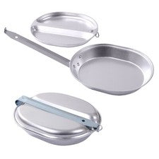G.I. Kit de desorden de aluminio duradero tipo - combinación de sartén, tapa y plato