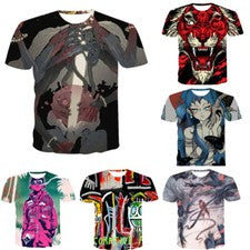 Moda Callejera Estilo Hip Hop Impreso en 3D Camiseta Para Hombre Mujer Moda Informal Prendas para el torso