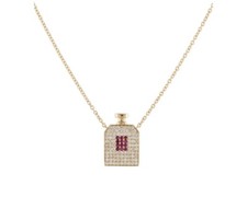 Botella de Perfume KC DESIGNS Oro 14k, Rubí Y Diamantes Sin Cuello