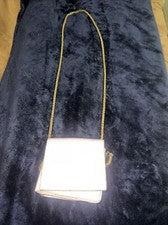 Bolso de Mano Acolchado Púrpura con Cadena Dorada Extraíble Nuevo sin Etiquetas