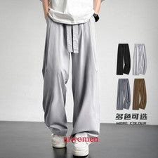 Pantalones finos de verano transpirables rectos holgados pierna ancha pantalones de playa para hombre EE. UU.