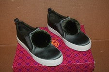 ZAPATILLAS PLATAFORMA SATINADA TORY BURCH POM POM DAPHNE (VERDE), 5.5,6, 8, 8.5, 9, 9.5