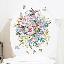 Hermosas pegatinas de pared flores decoración del hogar pegatinas extraíbles para baño de habitación
