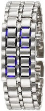 NUEVO Reloj Pulsera Sub-Zero Samurai Inferno Lava Acero Azul LED Números Digitales