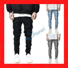 Pantalones Para Hombres De Vestir Elegante Moda Pantalón Vaquero Jeans Rasgados