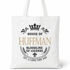 Bolso de Mano HUFFMAN Casa del Apellido Algodón Idea de Regalo