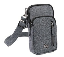 NUEVO Lug Pitter Patter Pequeño Convertible Bandolera Cinturón Bolso Teléfono Cartera, Carbón