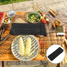 Bolsa de utensilios de barbacoa 3 piezas: bolsa de almacenamiento de pinchos de barbacoa para utensilios de parrilla -