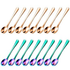 Juego de ocho compactos de acero inoxidable para mini cucharas perfectas para ayudar a cocinar