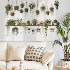 Pegatinas decoración del hogar plantas verdes calcomanía de pared pegatinas de personalización creativa