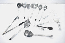 Juego de utensilios de cocina de 14 piezas herramientas de cocina plástico duro negro acero inoxidable
