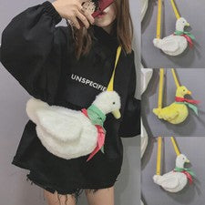 Bolso de Hombro Para Mujer Kawaii Pato Estilo Harajuku Cartera Bandolera Felpa Kpop Jpop