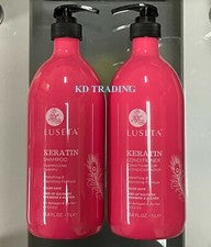 (2-Pk) LUSETA~ CHAMPÚ DE QUERATINA + ACONDICIONADOR Fortalece Nutre Cabello Seco Dañado