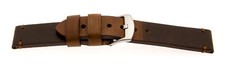 Correa de reloj hebilla lisa cuero natural marrón negro 24 26 28 mm NUEVO