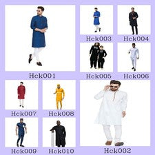 Hombres Kurta con Pijama Ropa India Camisa de Moda Para Hombre Algodón Kurta ...