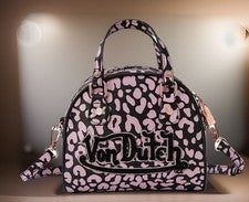 Bolso de boliche con estampado de animales Von Dutch para mujer Bolso de mano NUEVO Y2K Bandolera