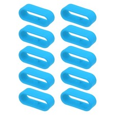 Anillos de sujeción de silicona para correa de reloj de 10 piezas para correa de 18 mm, azul claro