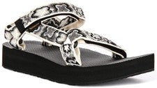 Sandalias Teva Midform Univ punta abierta veganas para mujer en flor negra Reino Unido 3-8