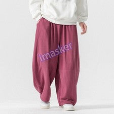 Pantalones Largos Harén Estilo Chino Informales Pierna Ancha Primavera Verano Para Hombre