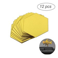12 pegatinas de pared hexagonales acrílicas espejos decoración del hogar sala de estar hágalo usted mismo modernas
