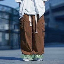 Mono retro japonés Ins Wind Trend suelto todo tirar cuerda pantalones informales Japón