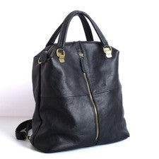 Nueva Mochila de Cuero de Vaca de Diseñador para Mujer Bolsos de Cuero Negro Bolso de Viaje
