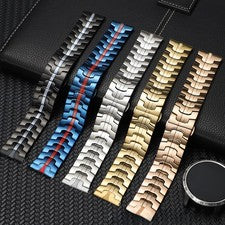 Correa de reloj de acero inoxidable macizo de calidad para hombre pulsera de metal de moda 20 mm 22 mm