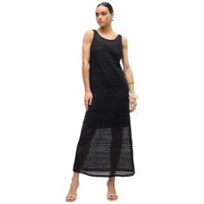 Vero Moda Vestido Largo Negro De Encaje Art. HONEY LACE 10309293