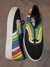 ZAPATOS DE SKATE VANS AUTÉNTICOS NEGROS MULTICOLORES PARA HOMBRE EE. UU. 10 NUEVOS VN0A2Z5IWN7
