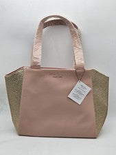 BOLSO DE MANO GRANDE PARA MUJER JIMMY CHOO PERFUMES ROSA CLARO Y LADOS BRILLANTES