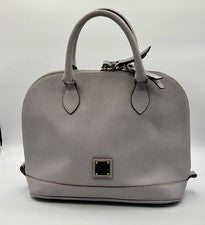Bolso de cuero para mujer Dooney & Bourke Saffiano con cremallera abovedada - gris cielo/j