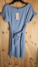Talla L Moda Mujer Corbata Cintura Manga Corta Elástico Bolsillo Cambio Vestido Causal