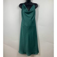 Moda Nova Para Mujer Vestido Jackie Satinado Midi Correa Espagueti Midi Talla L Nuevo con Etiquetas