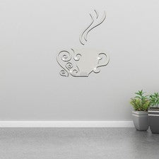Calcomanías de pared acrílicas para taza de café decoración del hogar para sala de estar dormitorio