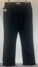 Pantalones de mezclilla Joseph Abboud nuevos con etiquetas para hombre negros cómodos satén pierna recta talla 31 X 30
